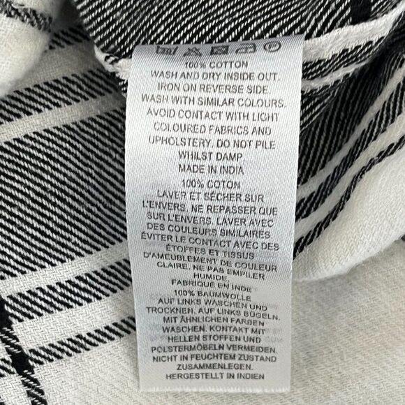 FRENCH CONNECTION Men's Big Checks Flannel Button-Up Shirt Sz Medium - Picture 11 of 12